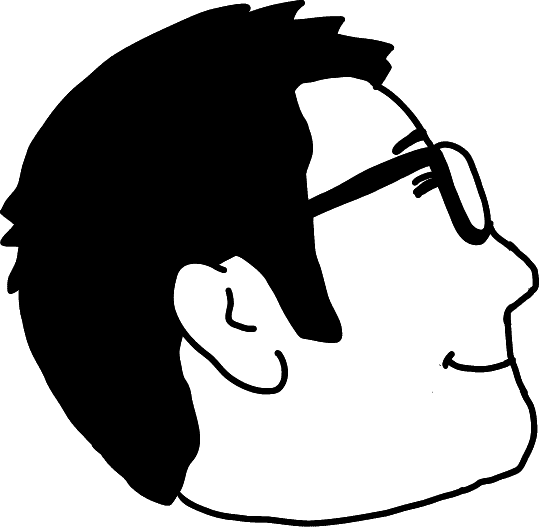 青木 一慶の横顔イラスト